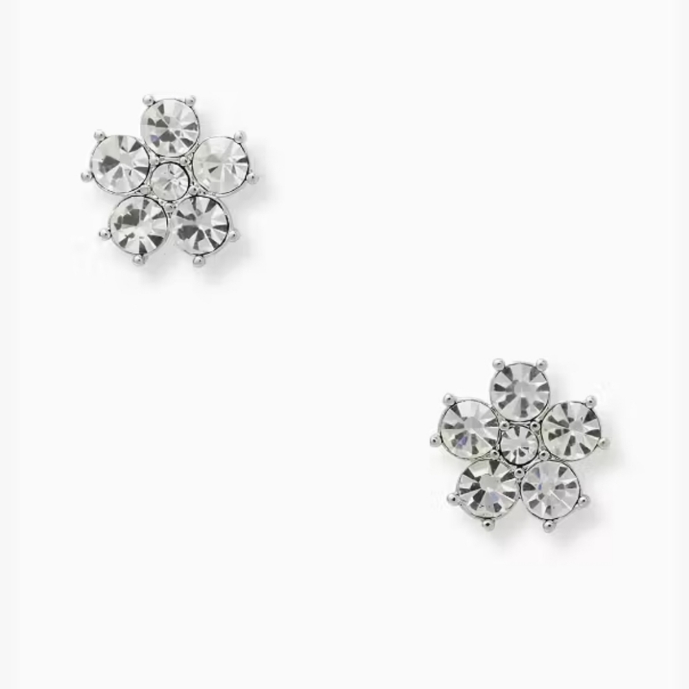 Kate Spade Clear Flower Studs